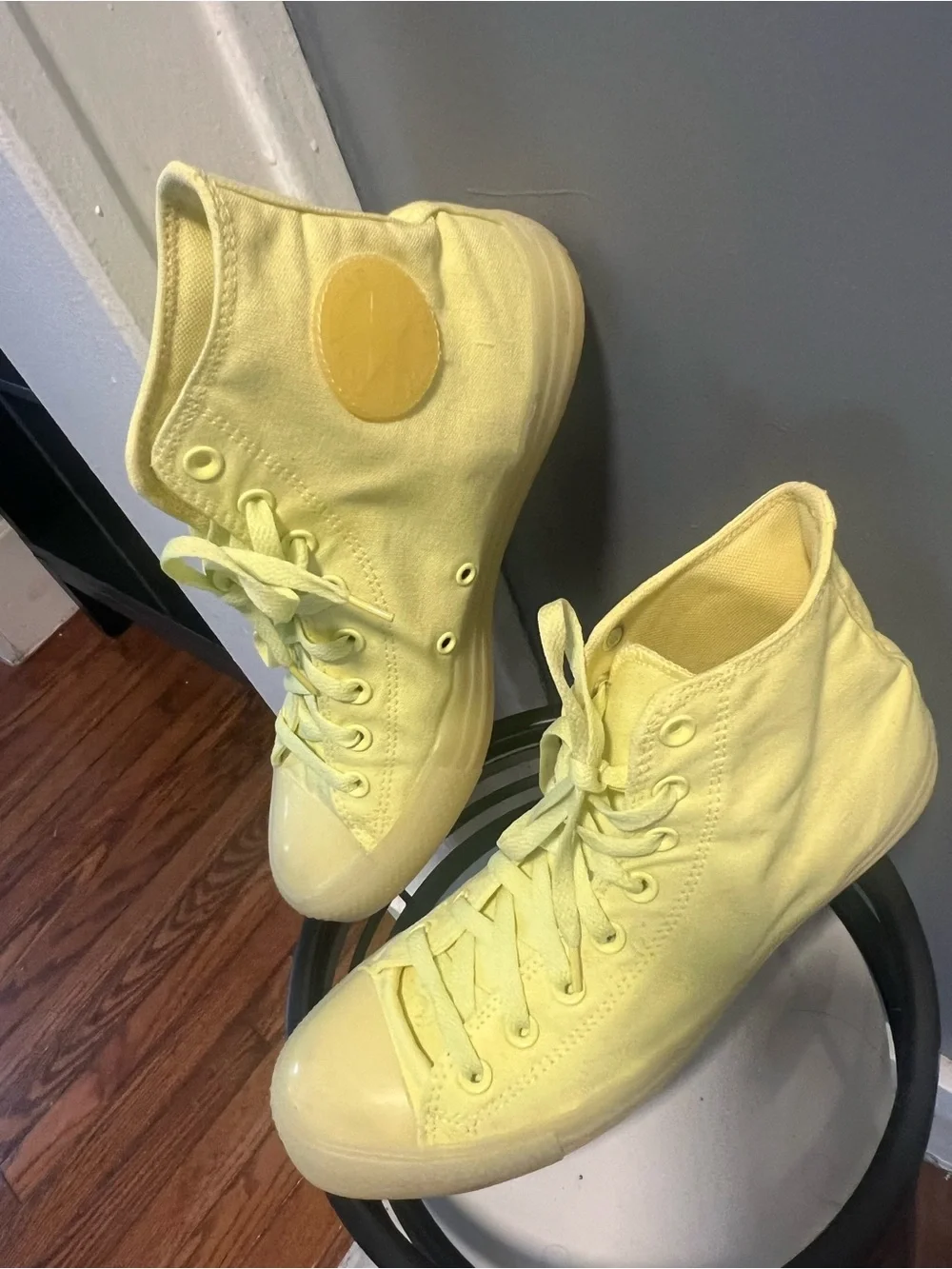 Converse  men Yellow High Top Boat Shoes